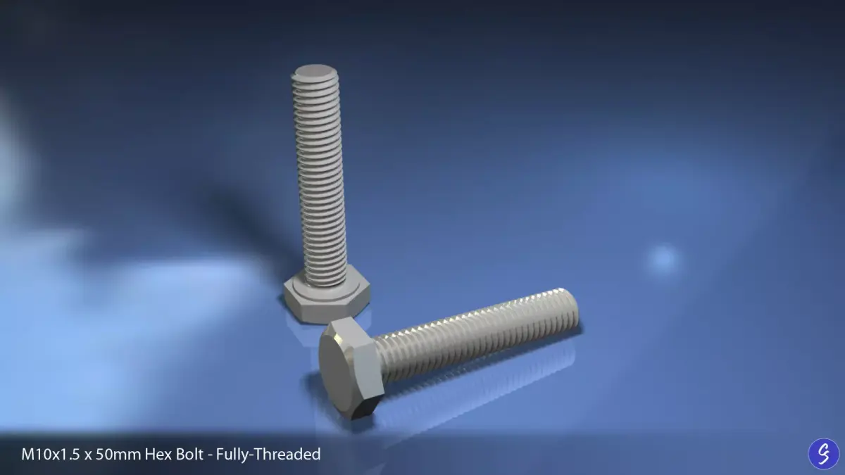 M10 Hex Bolt Free 3D model