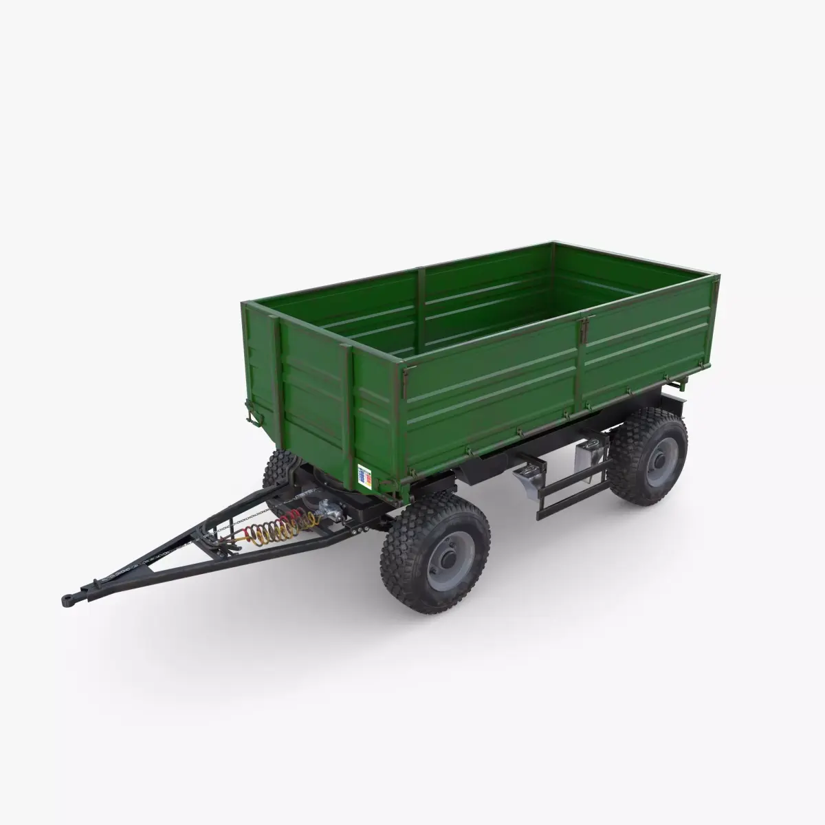 Agro trailer V7 Low-poly 3D model