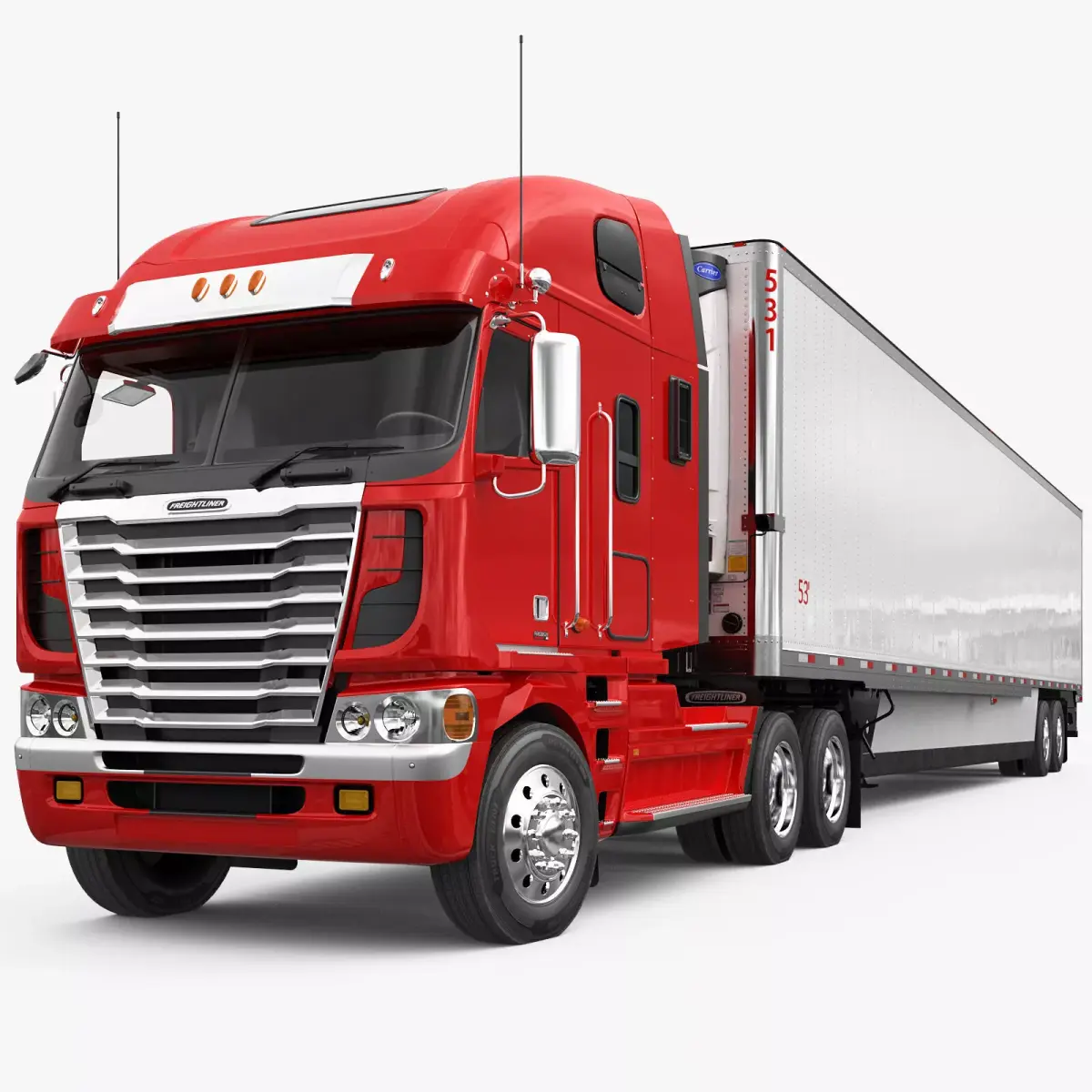 Freightliner Argosy With Trailer  3D model