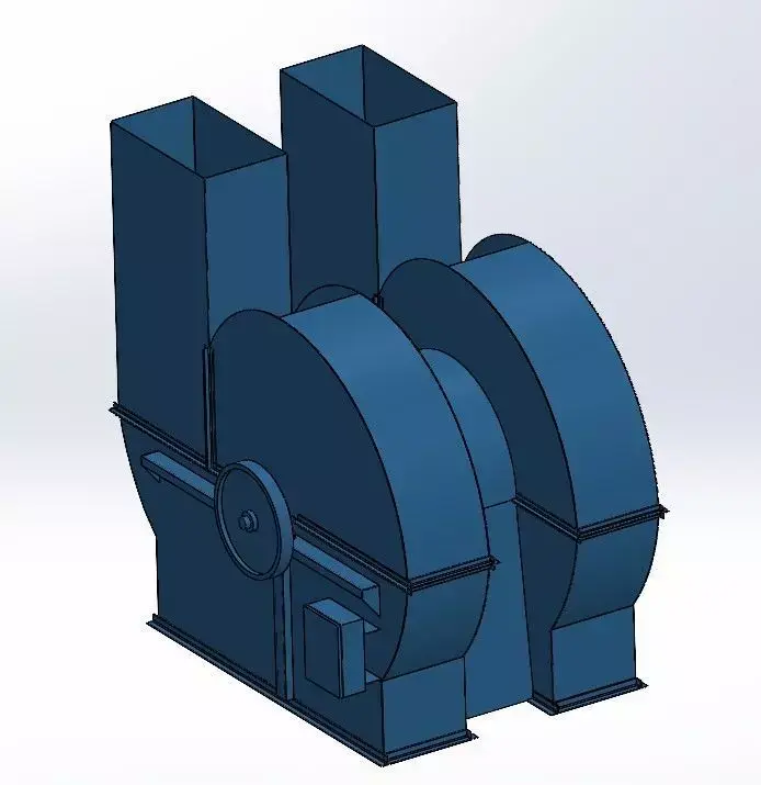 Ventilator centrifugal dublu 3D model