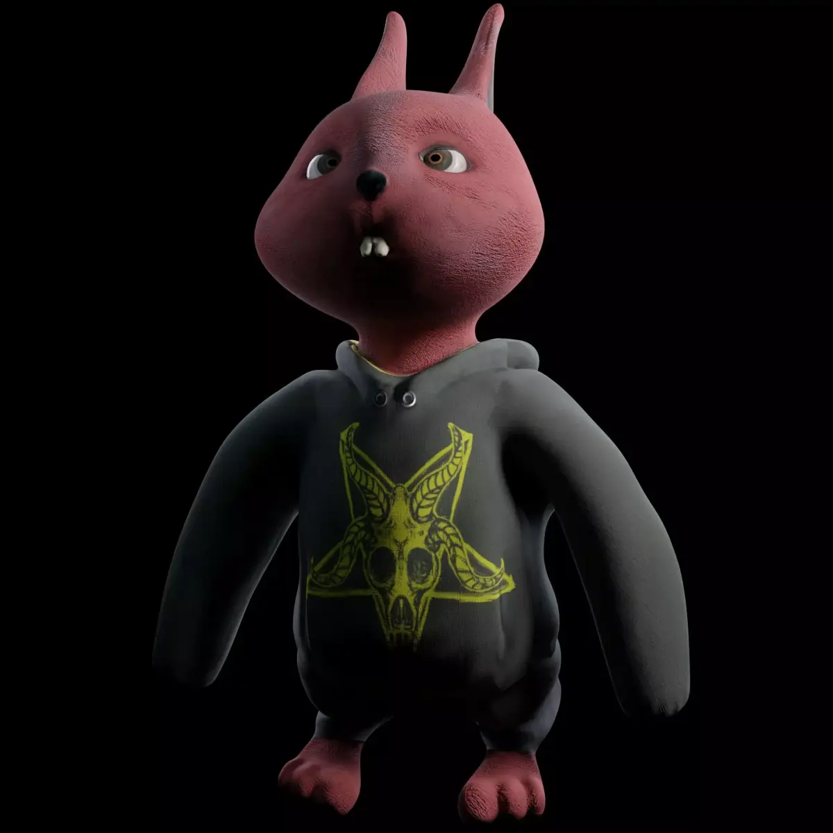 Fat Bunny Low-poly 3D model