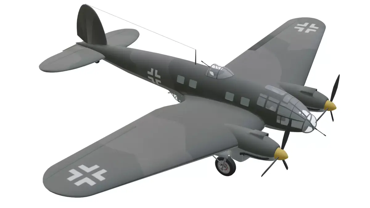 Heinkel He 111 Low-poly 3D model