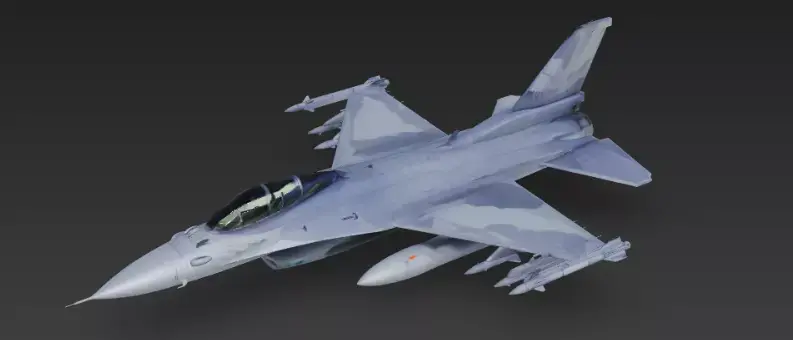 Fighter Jet with high resolution Textures 3D model 3D model