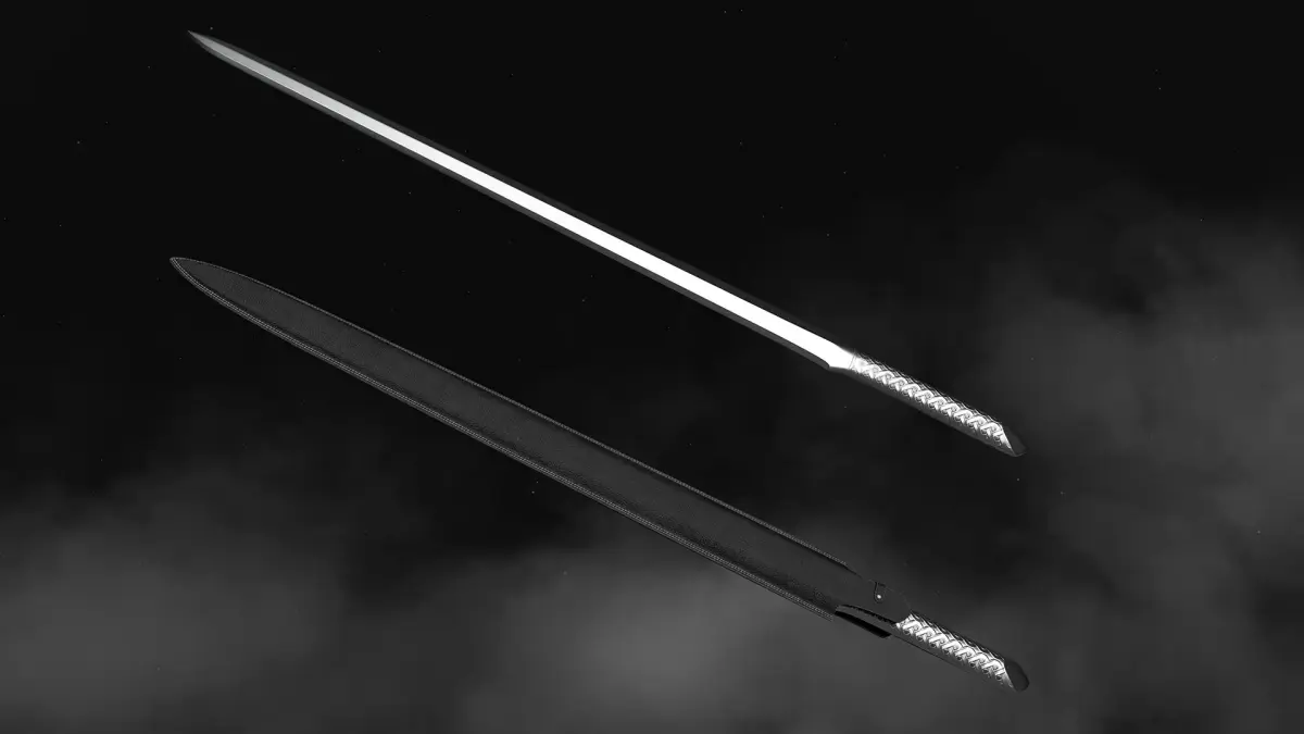 Sword and Scabbard Low-poly 3D model purchase