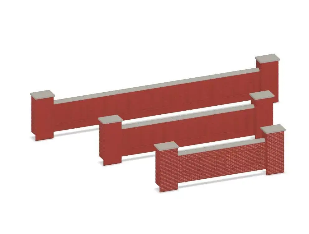Model Railway - Bridge Parapet Wall - Various Lengths 3D print model