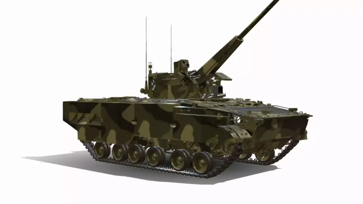 2S38 DERIVATSIYA PVO RUSSO Low-poly 3D model