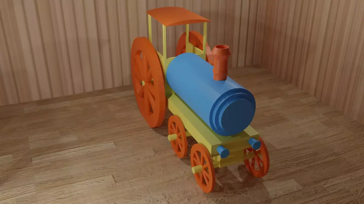 Train Low-poly 3D model 2