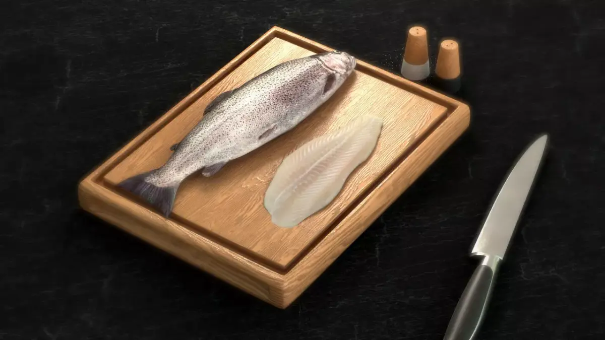 Trout and a Fish Fillet  3D model
