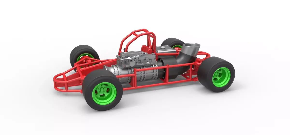 Concept jet race car Scale 1 to 25 3D print model