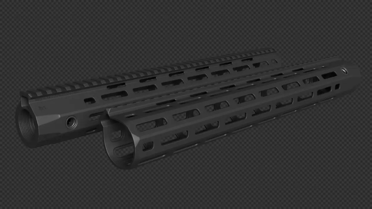 AR-15 KAC URX4 145Inch M-LOK Handguard Low-poly 3D model