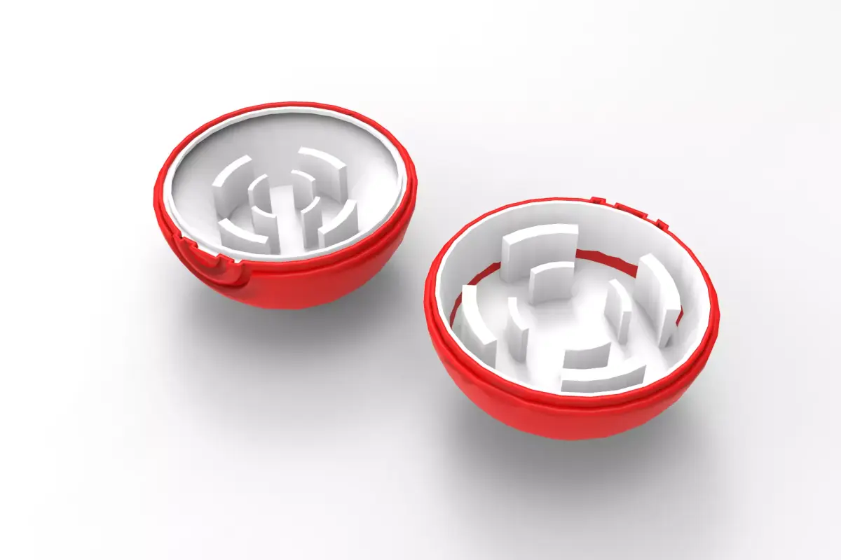 Pokeball grinder ready to print 3D print model