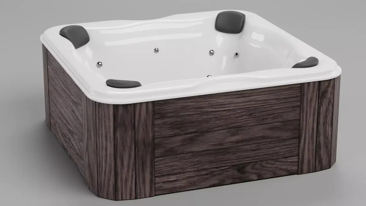 - Hot Tub Wooden- 3D model