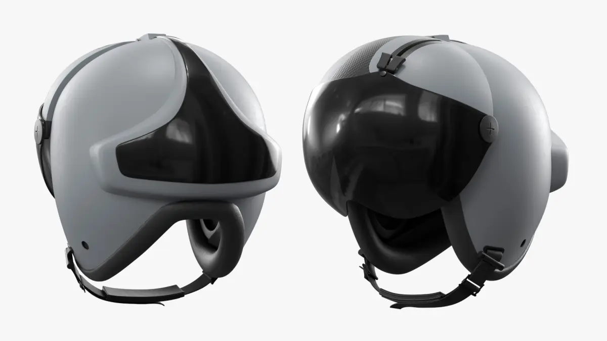 Elbit Systems JHMCS II Pilot Helmet Gray Black 3D model