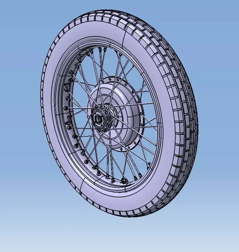 Wheel motorcycle M72 18 inch 3D model