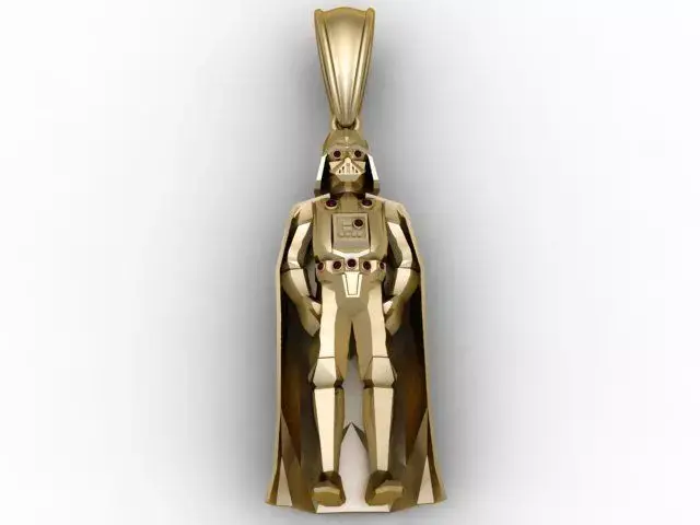 Sci-Fi Dark Warrior Pendant 3D Printable Model 3D print model