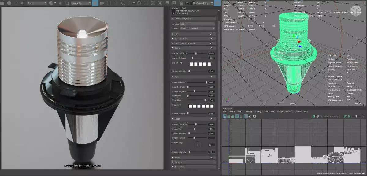 Photorealistic automotive lightbulb collection - item 025 3D model