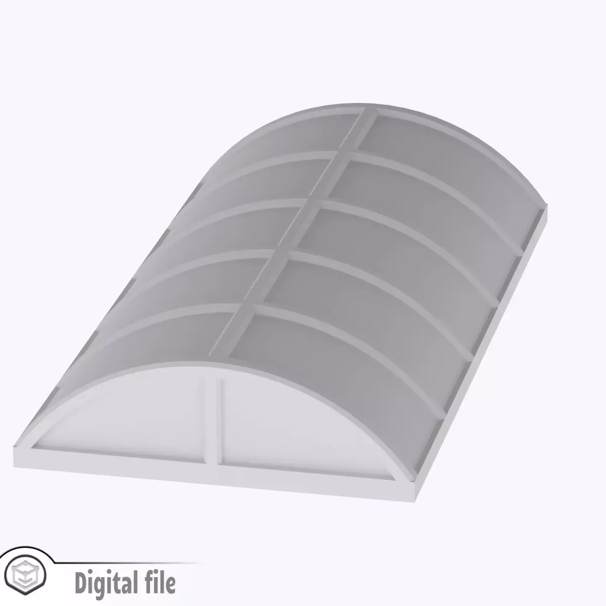HO Long dome skylight train model  3D print model