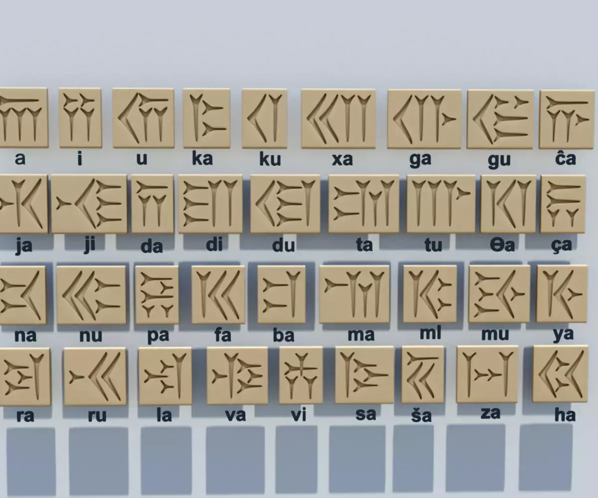 Printable Cuneiform blocks 3D print model