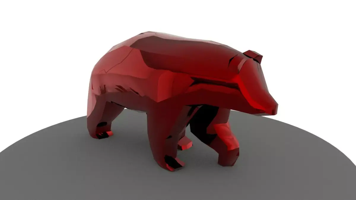 Bear Lowpolygon  Low-poly 3D model