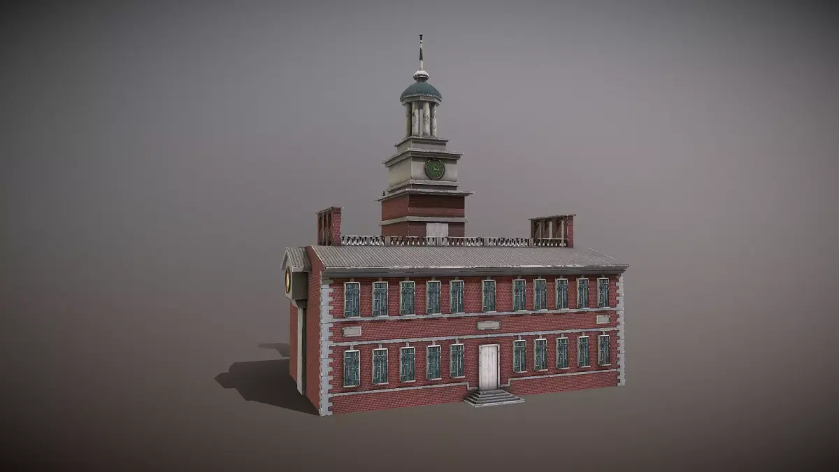Independence Hall Low-poly 3D model