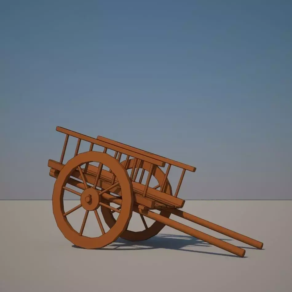 Cart Wooden 3D model purchase
