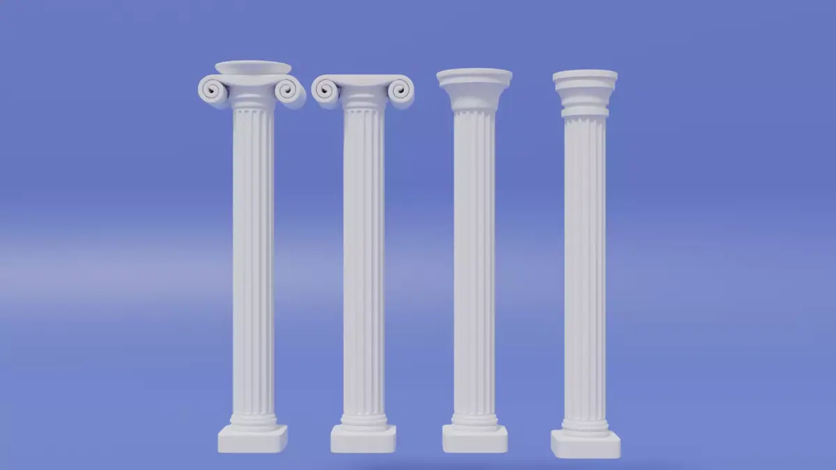 Greek and Roman Columns 3D model