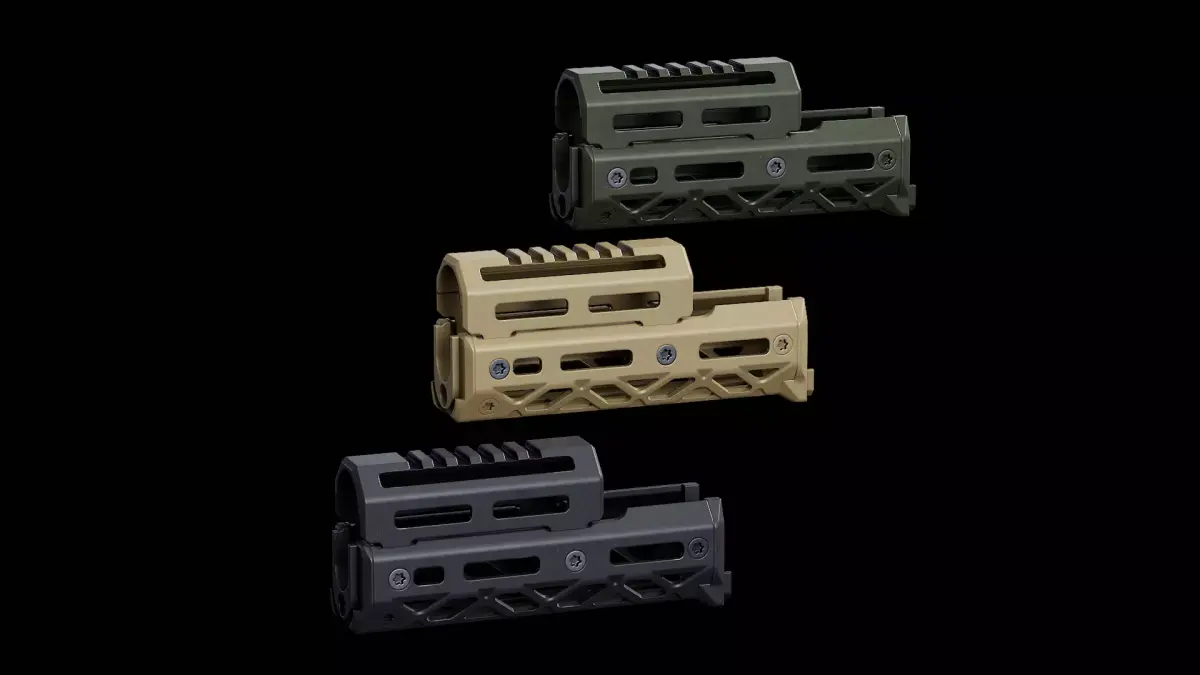 CRC 1U040 KPYK AK Short Handguard Low-poly 3D model