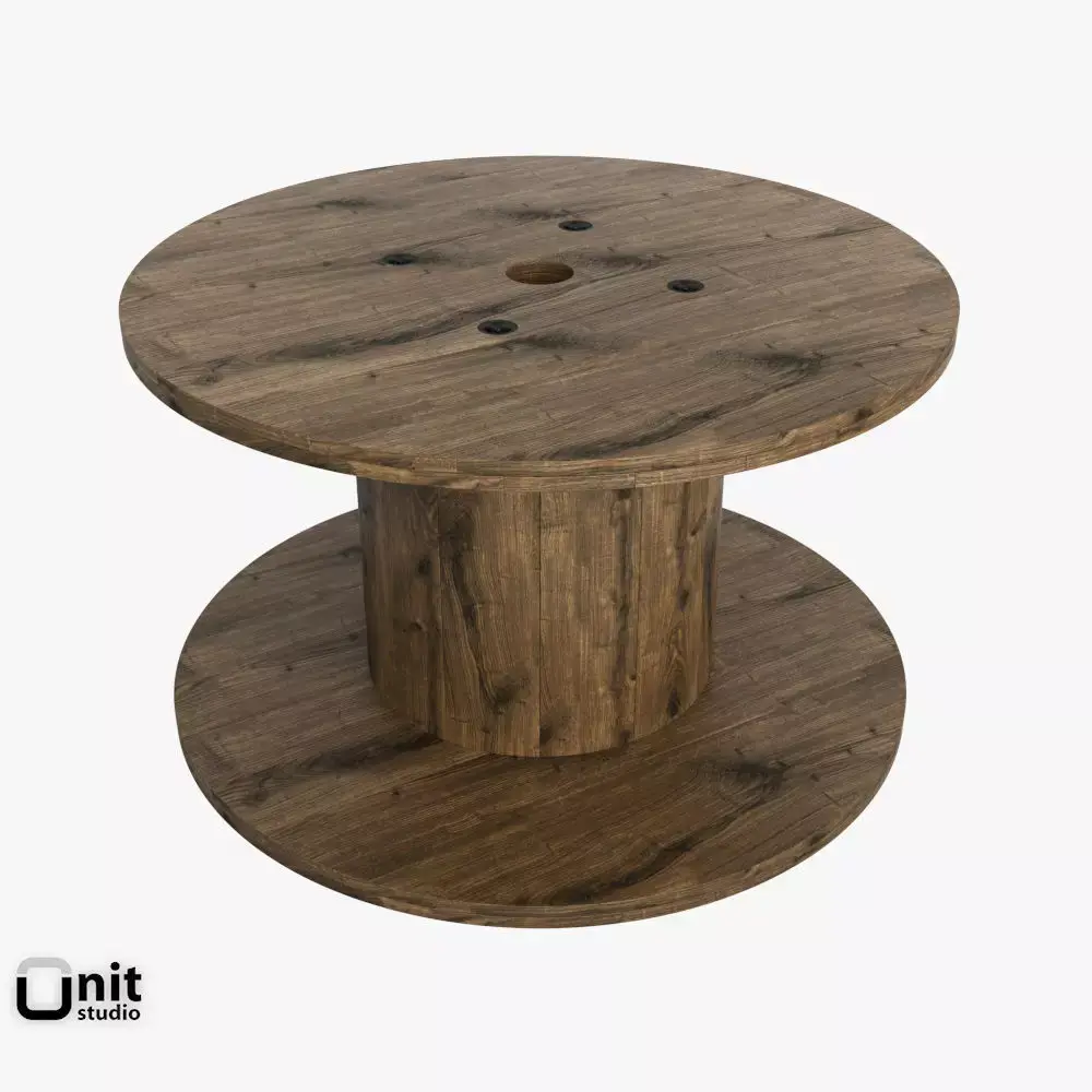 Wooden Reel 3D model