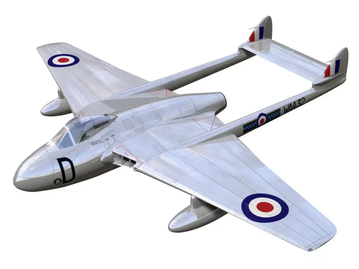 de Havilland DH100 Vampire FB Mk5 3D model buy