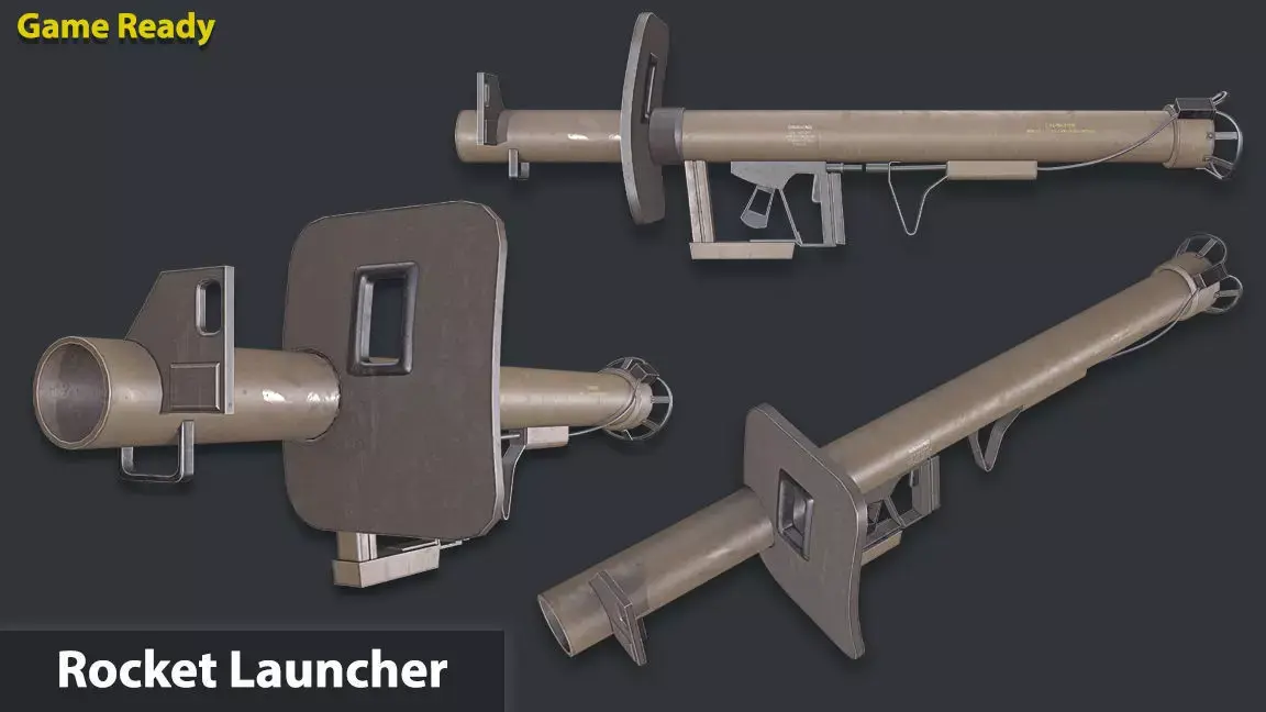 Rocket Launcher Game Ready 7   Low-poly 3D model