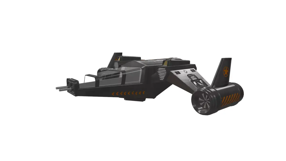 Concept Aircraft Low-poly 3D model