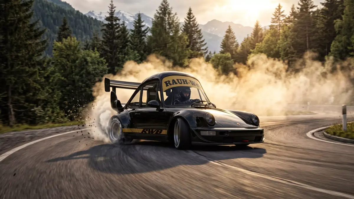 Stylized RWB Inspired Retro Sports Car 3D Model Low-poly 3D model