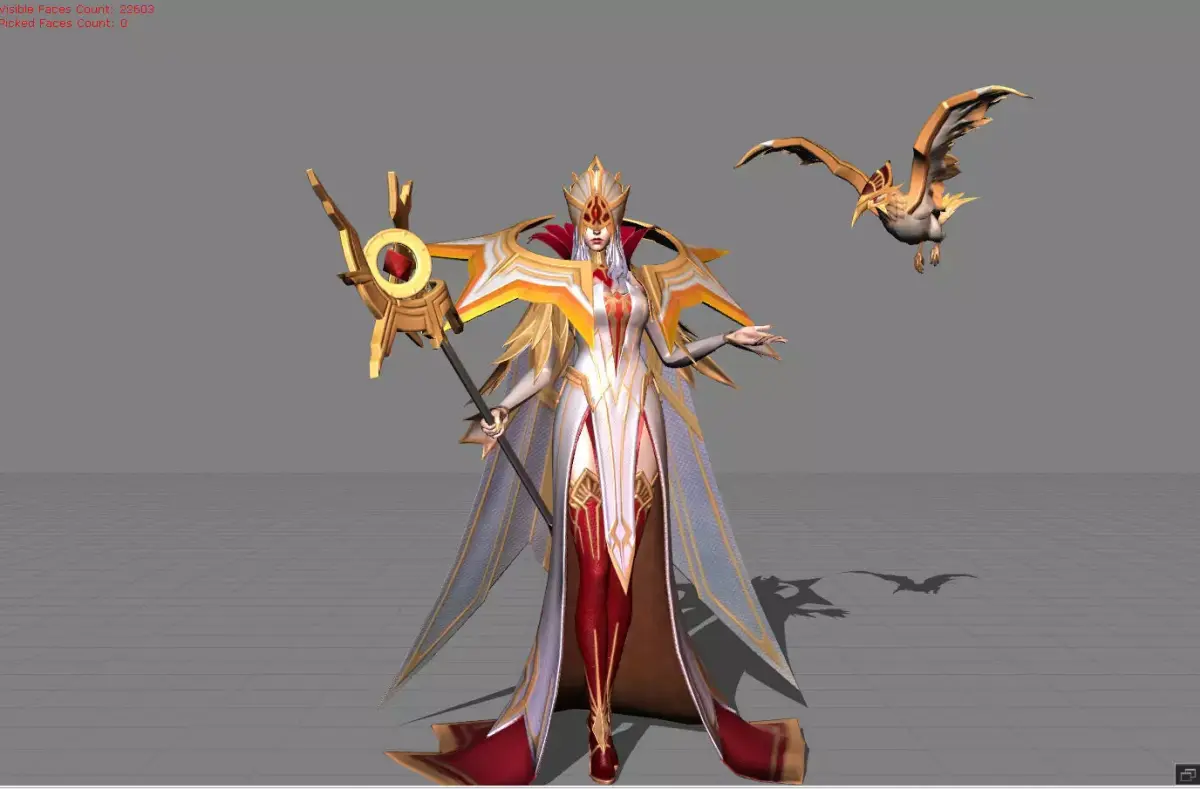 Pharsa Hierophant Low-poly 3D model