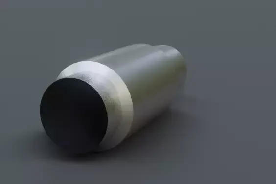 Mufflers metal pipe Low-poly 3D model