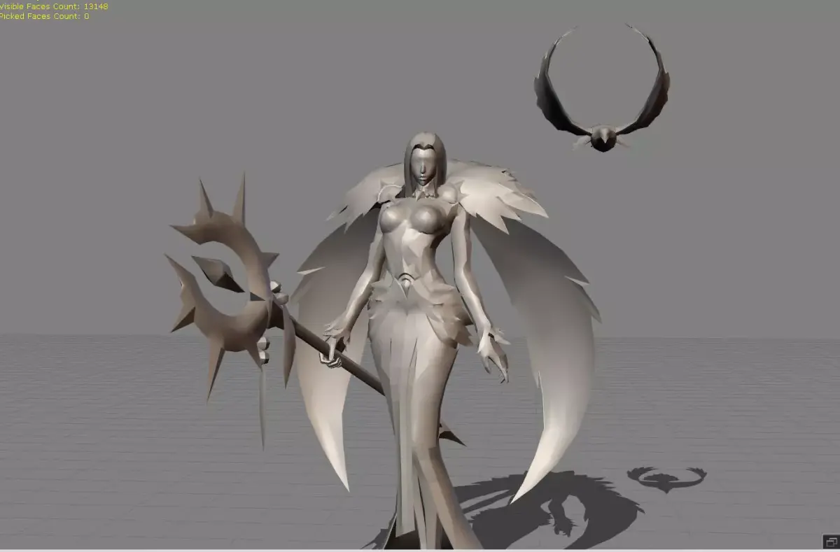 Phrasa Wings of Vengeance Low-poly 3D model
