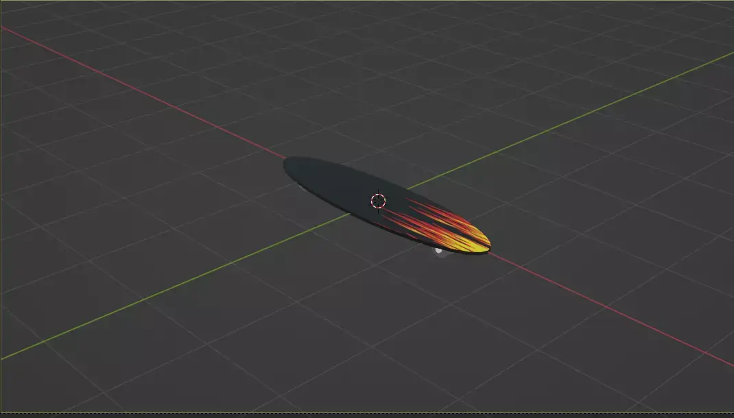 fire skate board 3D model