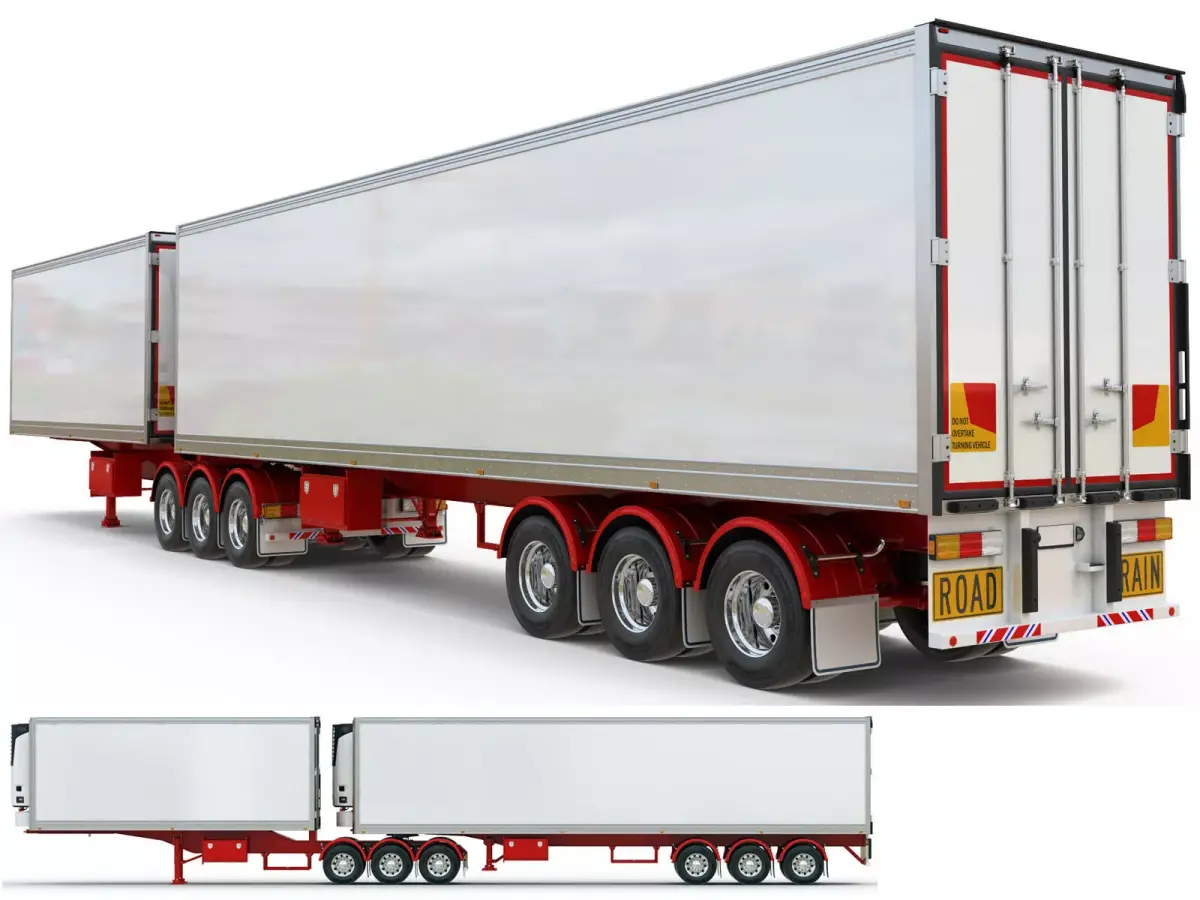 Australian Double Trailer 3D model