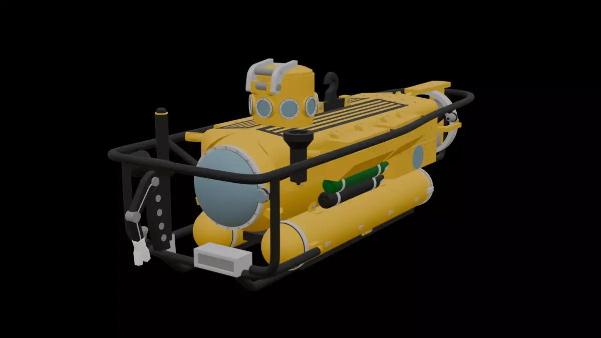 Submarine HOV Perry PC1201 3D Print Full Color Multi Material 3D print model