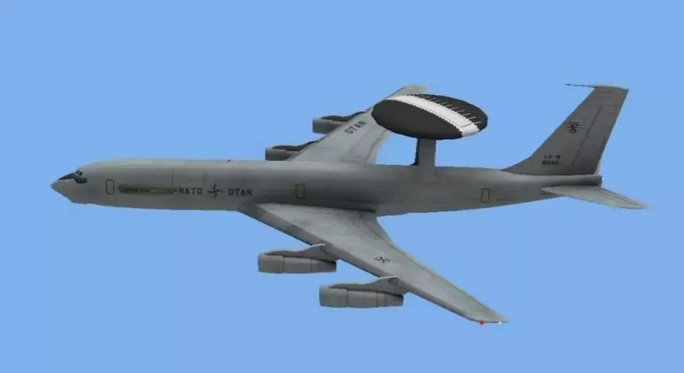 E-3 AWACS Low-poly 3D model