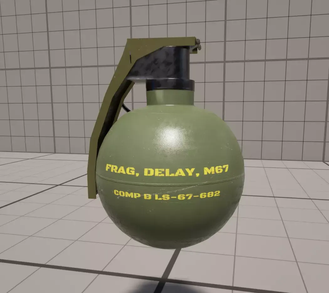 M67 Frag 3D Model - High Poly Rigged 3D model