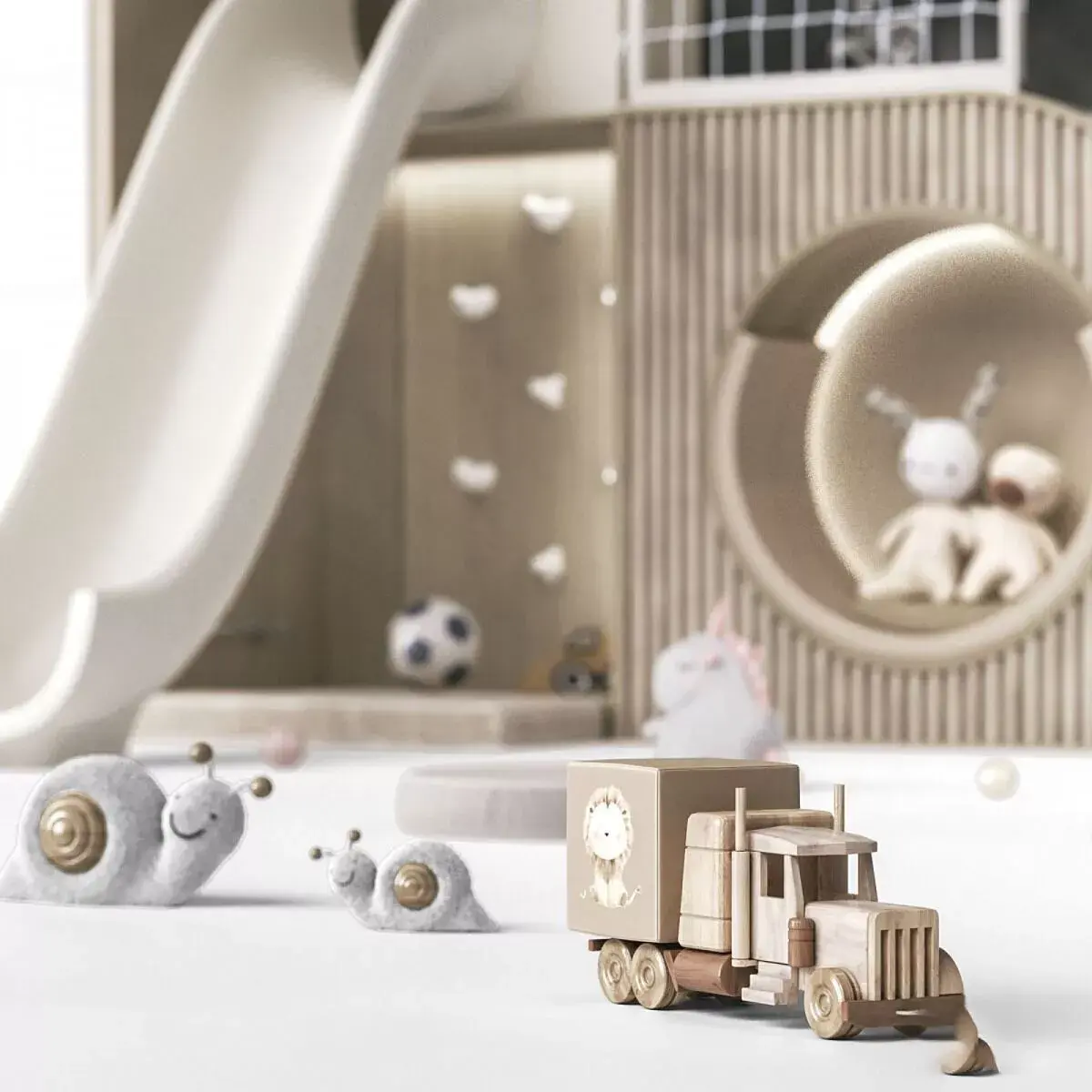 Natural Whimsy Wabi-Sabi Kids  Play Nook Set 3D model