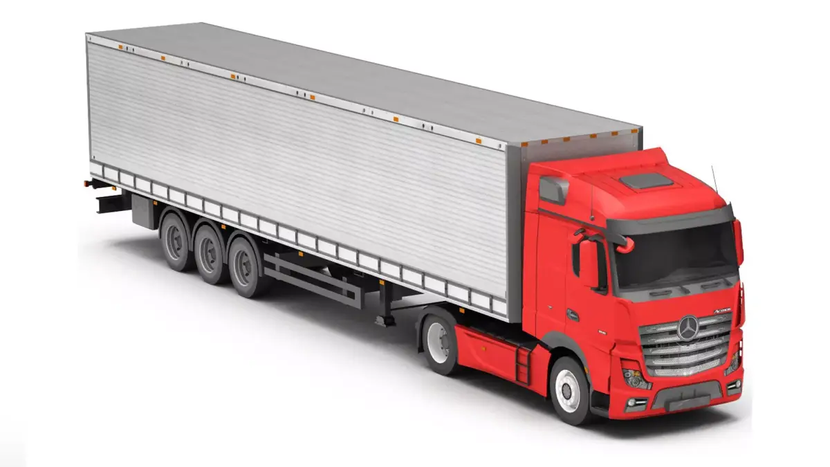 Truck 4-V5 Low-poly 3D model
