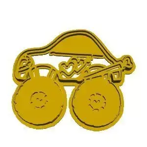 Monster Truck Cookie Cutter 3D model get