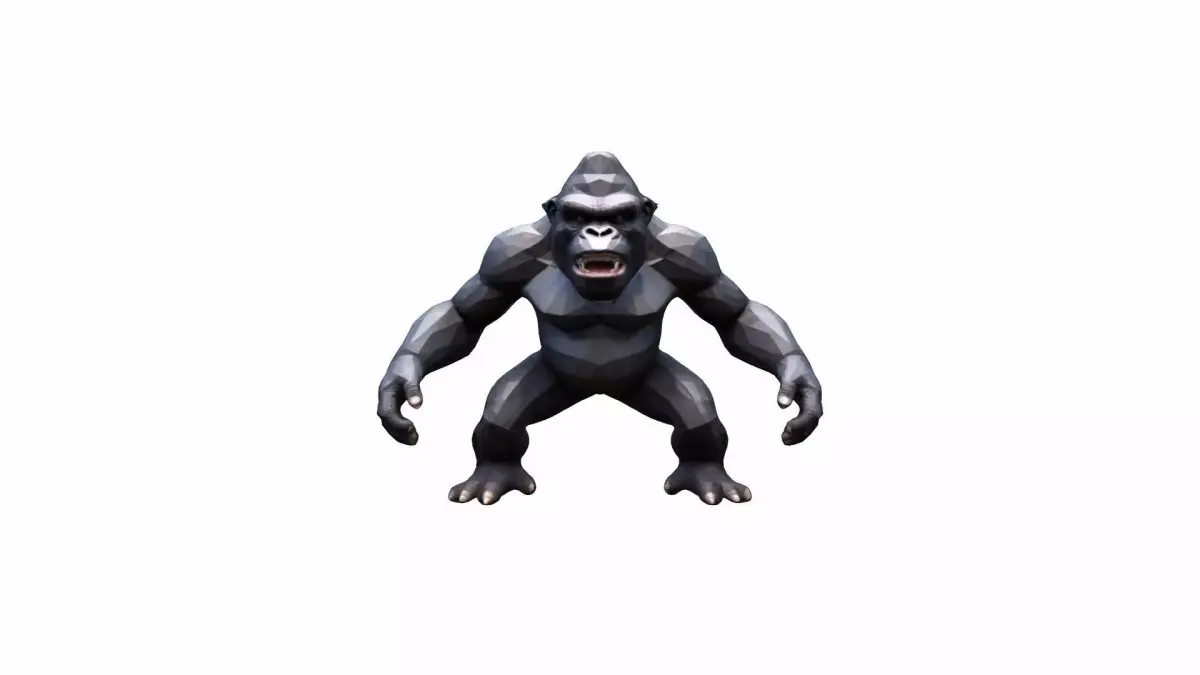 King Kong Gorilla Powerfull  Animal In The Forest 3d Render 3D model buy