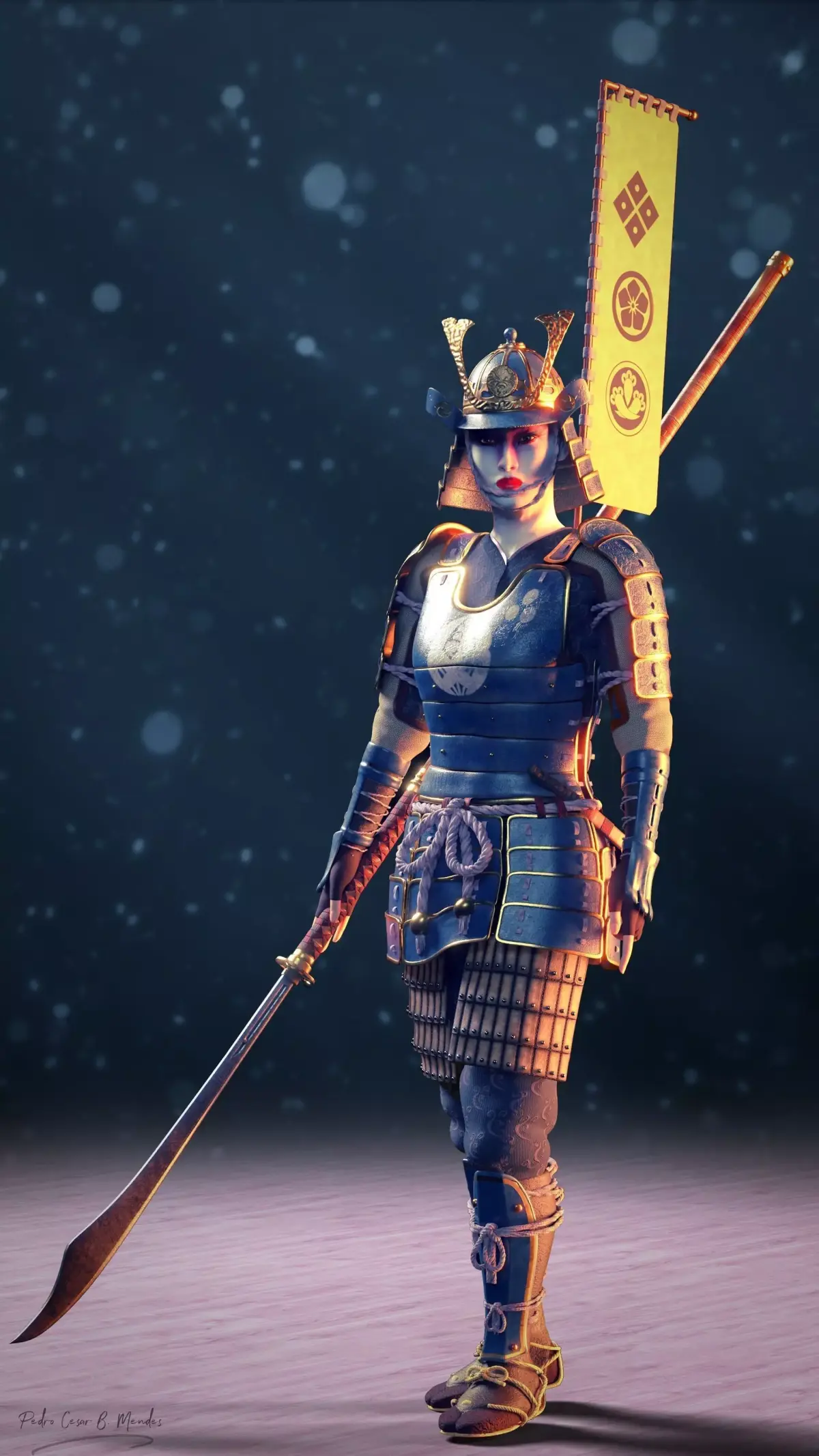 Onna-bugeisha Female Japanese Warrior 3D model