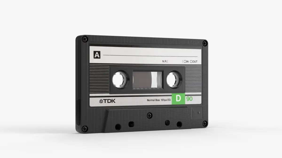 Cassette Tape - TDK D90 1986-1987 US - No Case 3D model