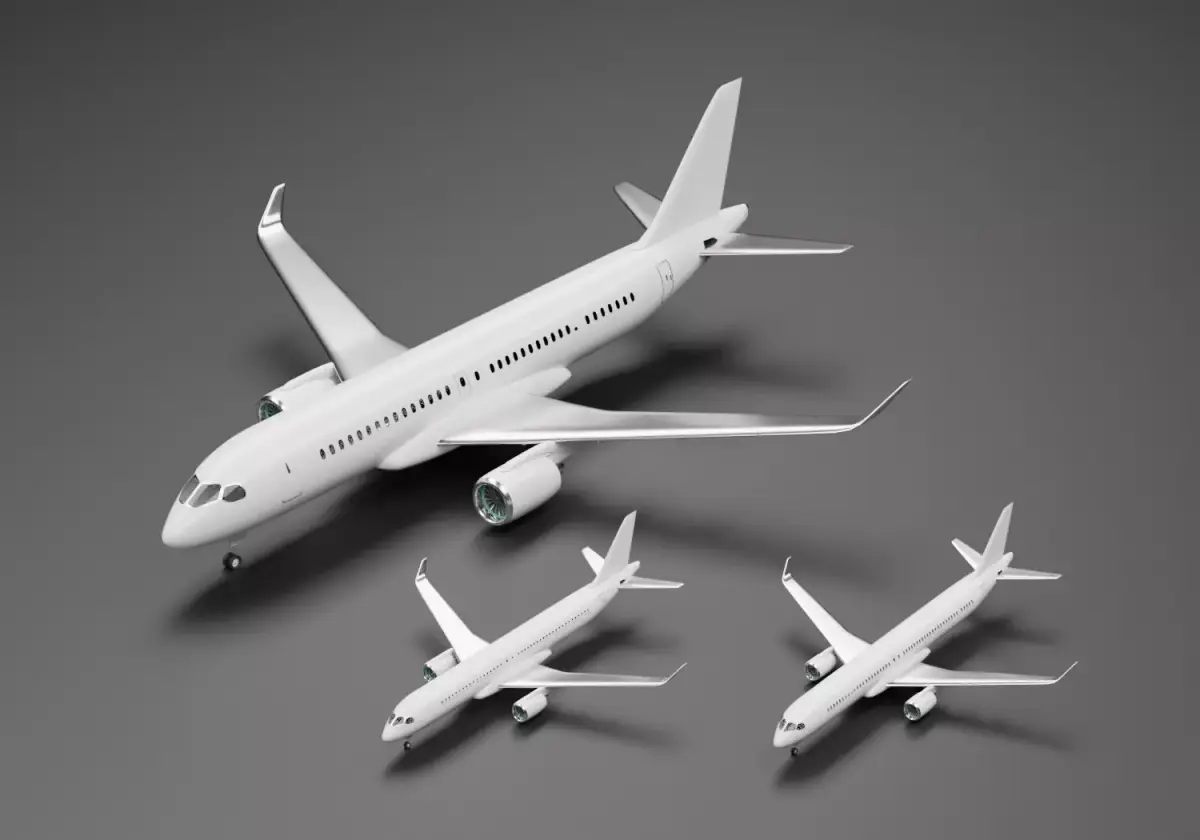 Airbus A220 Family Pack 3D model