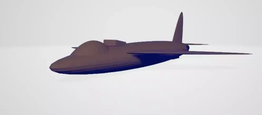 Basic Fictional Jet Aircraft 3D print model