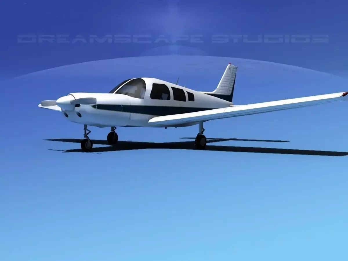 Piper Warrior II 3D model 12