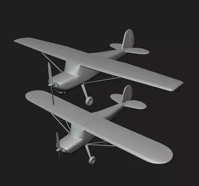 Cessna 140 in two wing versions 3D print model